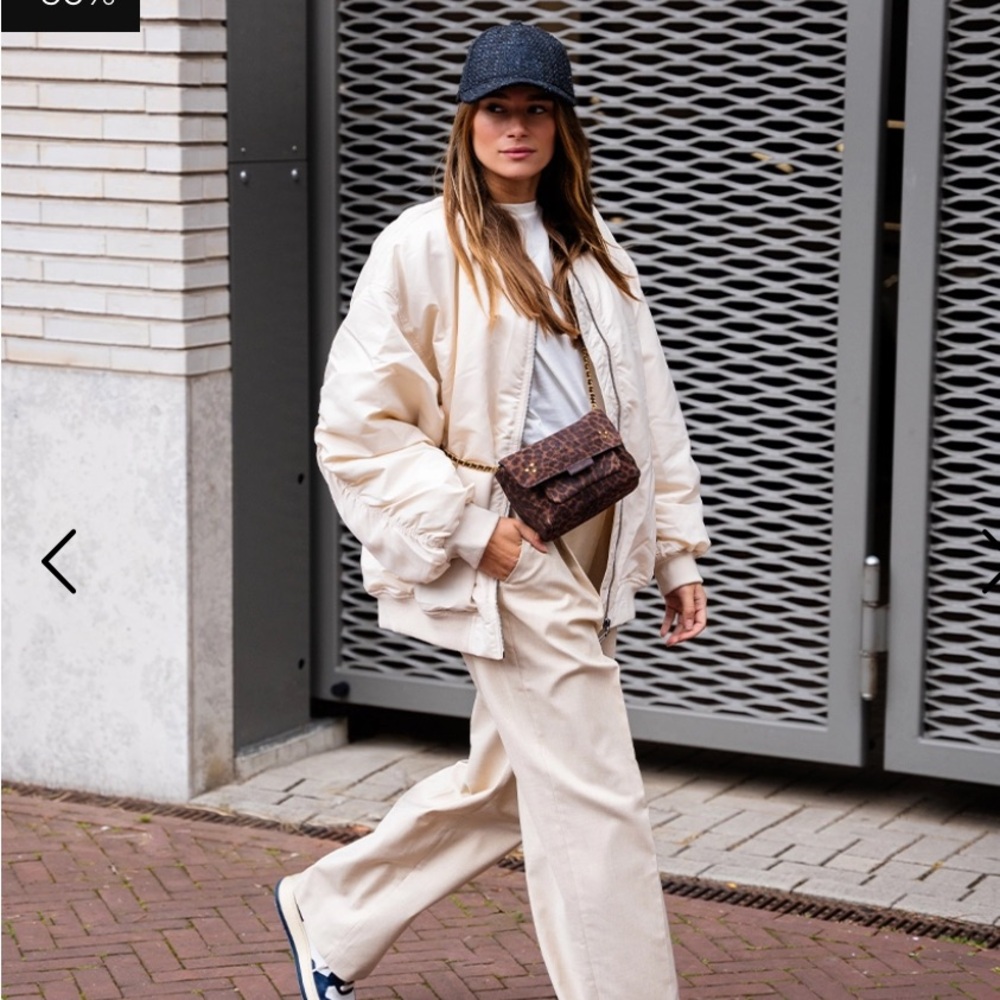 NWT Ba&sh Ivory Bomber Jacket - Picture 15 of 16